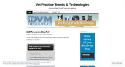 Desktop Screenshot of dvmresources.wordpress.com