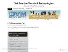 Tablet Screenshot of dvmresources.wordpress.com