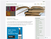 Tablet Screenshot of catalogingclass.wordpress.com