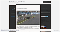 Desktop Screenshot of f1thefastandalwaysfurious.wordpress.com