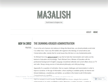 Tablet Screenshot of ma3alish.wordpress.com