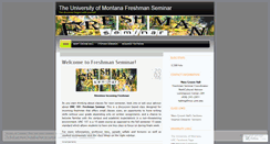 Desktop Screenshot of freshmanseminar.wordpress.com