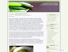 Tablet Screenshot of crunchygreenthings.wordpress.com