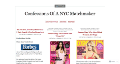 Desktop Screenshot of confessionsofanycmatchmaker.wordpress.com