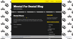 Desktop Screenshot of mentalfordental.wordpress.com