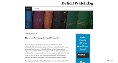 Desktop Screenshot of deficitwatchdog.wordpress.com