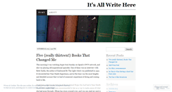 Desktop Screenshot of itsallwritehere.wordpress.com