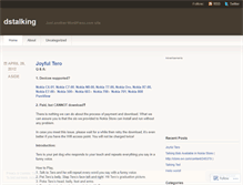 Tablet Screenshot of dstalking.wordpress.com