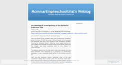 Desktop Screenshot of mcmmartinpreschooltrial.wordpress.com