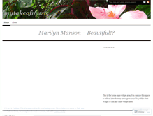 Tablet Screenshot of mytakeofmusic.wordpress.com