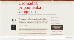 Desktop Screenshot of hromadnapripomienka.wordpress.com