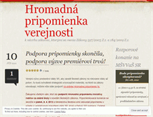 Tablet Screenshot of hromadnapripomienka.wordpress.com