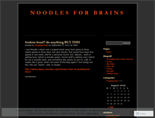 Tablet Screenshot of noodlesforbrains.wordpress.com