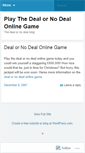 Mobile Screenshot of dealornodealonlinegame.wordpress.com