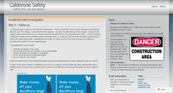 Desktop Screenshot of calderonesafety.wordpress.com