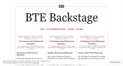 Desktop Screenshot of btebackstage.wordpress.com