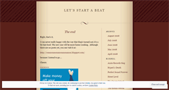 Desktop Screenshot of letsstartabeat.wordpress.com