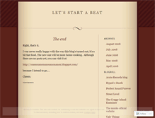 Tablet Screenshot of letsstartabeat.wordpress.com