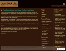 Tablet Screenshot of brumbookclub.wordpress.com