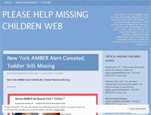 Tablet Screenshot of pleasehelpmissingchildren.wordpress.com