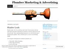 Tablet Screenshot of plumbermarketing.wordpress.com