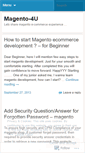 Mobile Screenshot of magento4u.wordpress.com