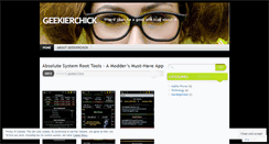 Desktop Screenshot of geekierchick.wordpress.com