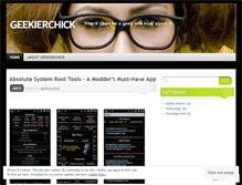 Tablet Screenshot of geekierchick.wordpress.com