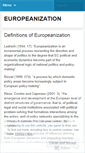 Mobile Screenshot of europeanization.wordpress.com