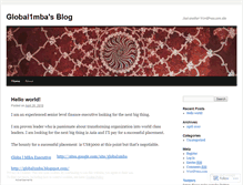 Tablet Screenshot of global1mba.wordpress.com