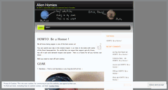 Desktop Screenshot of alienhomies.wordpress.com