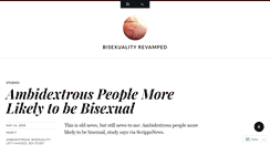Desktop Screenshot of bisexuality.wordpress.com