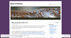 Desktop Screenshot of museofdestiny.wordpress.com