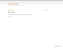 Tablet Screenshot of codelemur.wordpress.com