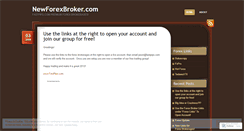 Desktop Screenshot of newforexbroker.wordpress.com