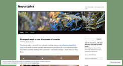 Desktop Screenshot of novusophia.wordpress.com