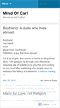 Mobile Screenshot of mindofcarl.wordpress.com
