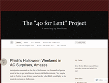 Tablet Screenshot of 40forlent.wordpress.com