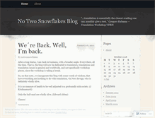 Tablet Screenshot of notwosnowflakes.wordpress.com