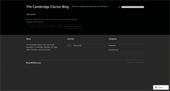 Desktop Screenshot of cambridgeclarion.wordpress.com