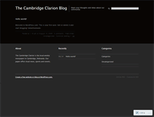 Tablet Screenshot of cambridgeclarion.wordpress.com