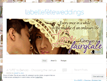 Tablet Screenshot of labellefeteweddings.wordpress.com