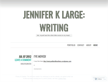 Tablet Screenshot of jenniferklargewriting.wordpress.com
