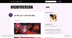 Desktop Screenshot of highfiverson.wordpress.com