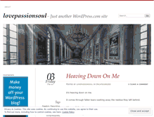 Tablet Screenshot of lovepassionsoul.wordpress.com