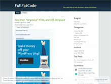 Tablet Screenshot of fullfatcode.wordpress.com