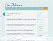 Tablet Screenshot of linabelieves.wordpress.com