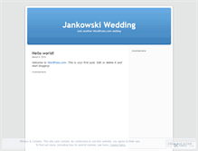 Tablet Screenshot of jankowskiwedding.wordpress.com