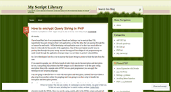 Desktop Screenshot of myscriptlibrary.wordpress.com