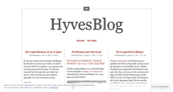 Desktop Screenshot of hyvesblog.wordpress.com